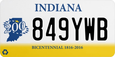 IN license plate 849YWB