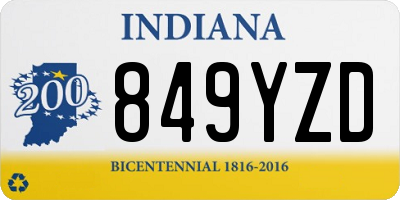 IN license plate 849YZD