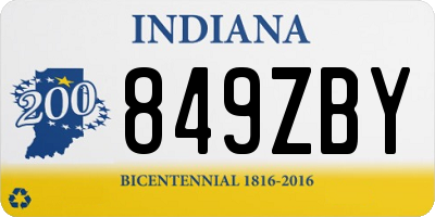 IN license plate 849ZBY