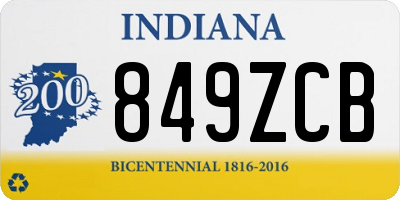 IN license plate 849ZCB