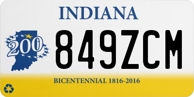 IN license plate 849ZCM