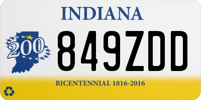 IN license plate 849ZDD