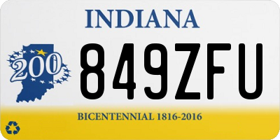 IN license plate 849ZFU