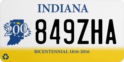IN license plate 849ZHA