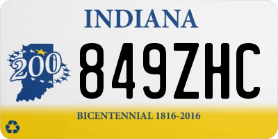 IN license plate 849ZHC