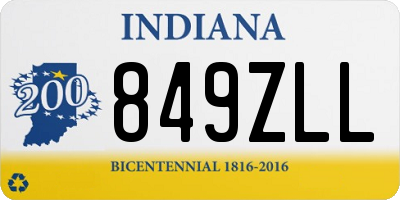 IN license plate 849ZLL
