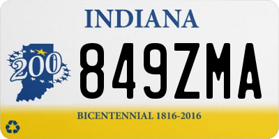 IN license plate 849ZMA