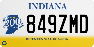 IN license plate 849ZMD