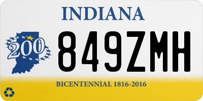 IN license plate 849ZMH