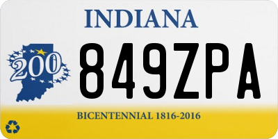 IN license plate 849ZPA