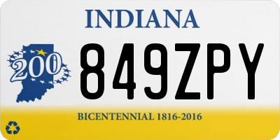 IN license plate 849ZPY