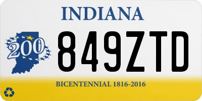 IN license plate 849ZTD