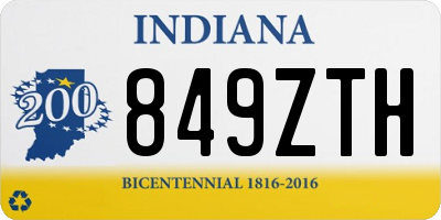 IN license plate 849ZTH