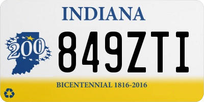 IN license plate 849ZTI