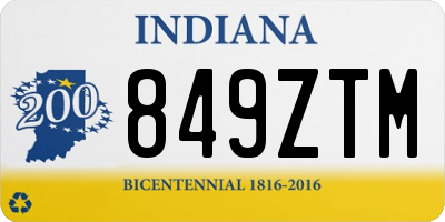 IN license plate 849ZTM