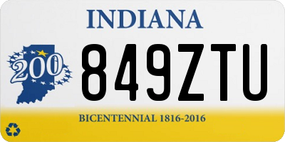 IN license plate 849ZTU