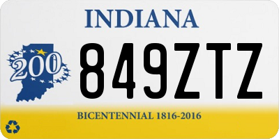 IN license plate 849ZTZ