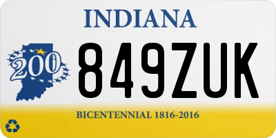 IN license plate 849ZUK