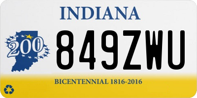 IN license plate 849ZWU