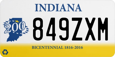 IN license plate 849ZXM