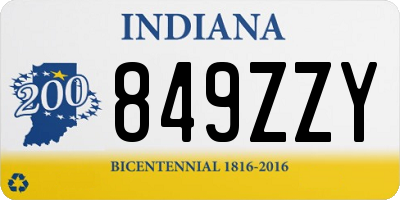 IN license plate 849ZZY
