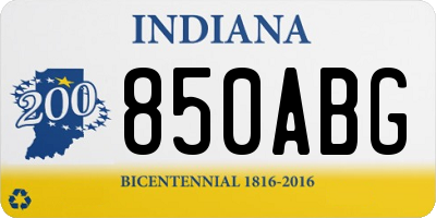 IN license plate 850ABG