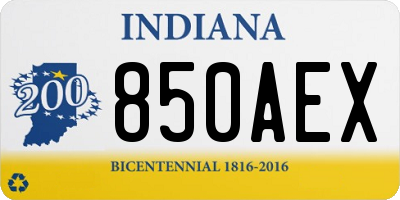 IN license plate 850AEX