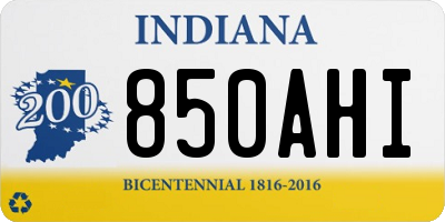 IN license plate 850AHI