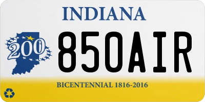 IN license plate 850AIR