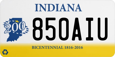 IN license plate 850AIU