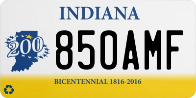 IN license plate 850AMF