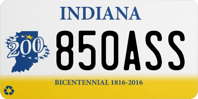 IN license plate 850ASS