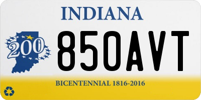 IN license plate 850AVT