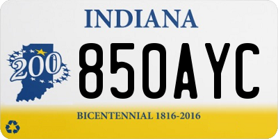 IN license plate 850AYC