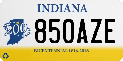IN license plate 850AZE