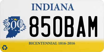 IN license plate 850BAM