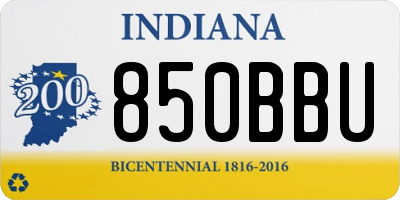 IN license plate 850BBU