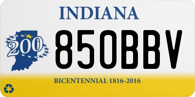 IN license plate 850BBV