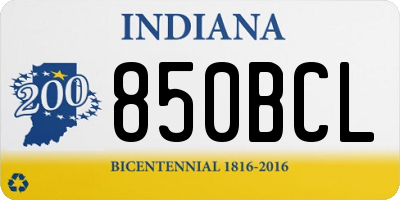 IN license plate 850BCL
