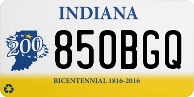 IN license plate 850BGQ