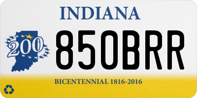 IN license plate 850BRR