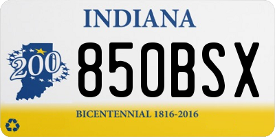 IN license plate 850BSX