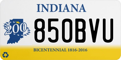 IN license plate 850BVU