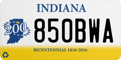 IN license plate 850BWA