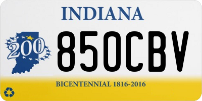 IN license plate 850CBV