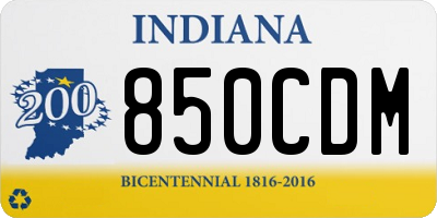 IN license plate 850CDM