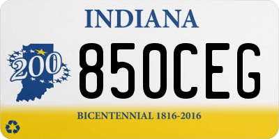 IN license plate 850CEG