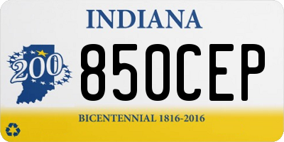 IN license plate 850CEP