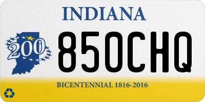IN license plate 850CHQ