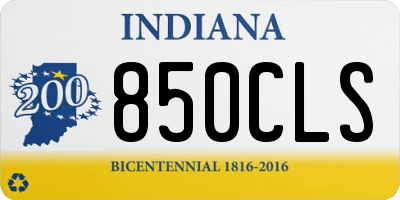 IN license plate 850CLS